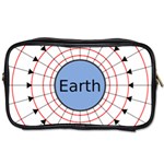 Magnetik Earth s Gravitational Line Triangle Toiletries Bags Front