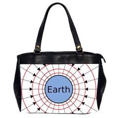 Magnetik Earth s Gravitational Line Triangle Office Handbags (2 Sides)  by Mariart