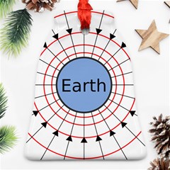 Magnetik Earth s Gravitational Line Triangle Ornament (bell) by Mariart