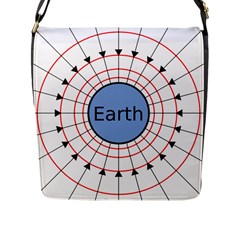 Magnetik Earth s Gravitational Line Triangle Flap Messenger Bag (l)  by Mariart