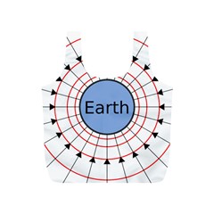 Magnetik Earth s Gravitational Line Triangle Full Print Recycle Bags (s) 