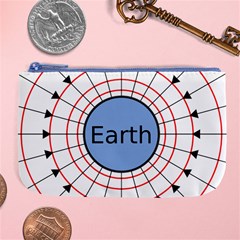 Magnetik Earth s Gravitational Line Triangle Large Coin Purse by Mariart