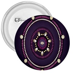 Mandalarium Hires Hand Eye Purple 3  Buttons