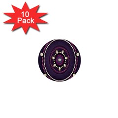 Mandalarium Hires Hand Eye Purple 1  Mini Buttons (10 Pack) 