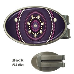 Mandalarium Hires Hand Eye Purple Money Clips (oval) 