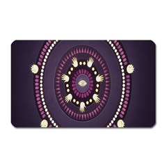 Mandalarium Hires Hand Eye Purple Magnet (rectangular) by Mariart