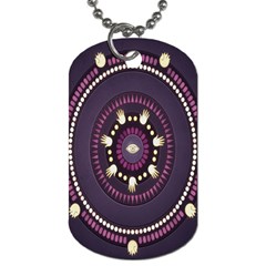 Mandalarium Hires Hand Eye Purple Dog Tag (one Side) by Mariart