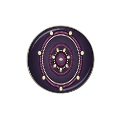 Mandalarium Hires Hand Eye Purple Hat Clip Ball Marker by Mariart