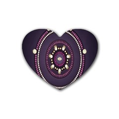 Mandalarium Hires Hand Eye Purple Heart Coaster (4 Pack) 