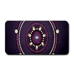 Mandalarium Hires Hand Eye Purple Medium Bar Mats by Mariart