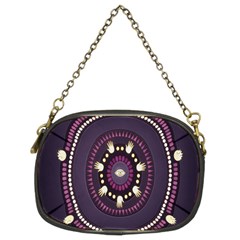 Mandalarium Hires Hand Eye Purple Chain Purses (two Sides)  by Mariart