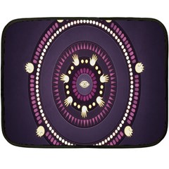 Mandalarium Hires Hand Eye Purple Fleece Blanket (mini)