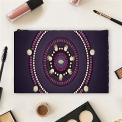 Mandalarium Hires Hand Eye Purple Cosmetic Bag (large)  by Mariart