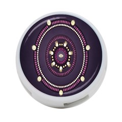 Mandalarium Hires Hand Eye Purple 4-port Usb Hub (one Side) by Mariart