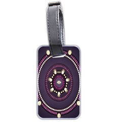 Mandalarium Hires Hand Eye Purple Luggage Tags (two Sides)