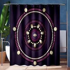 Mandalarium Hires Hand Eye Purple Shower Curtain 60  X 72  (medium)  by Mariart