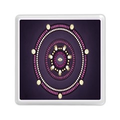 Mandalarium Hires Hand Eye Purple Memory Card Reader (square)  by Mariart