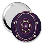 Mandalarium Hires Hand Eye Purple 3  Handbag Mirrors Front