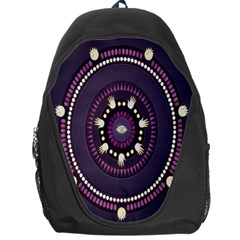 Mandalarium Hires Hand Eye Purple Backpack Bag by Mariart