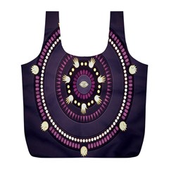 Mandalarium Hires Hand Eye Purple Full Print Recycle Bags (l)  by Mariart