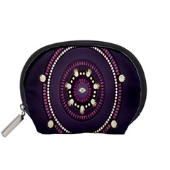 Mandalarium Hires Hand Eye Purple Accessory Pouches (small)  by Mariart