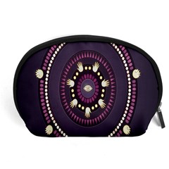 Mandalarium Hires Hand Eye Purple Accessory Pouches (large)  by Mariart