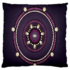 Mandalarium Hires Hand Eye Purple Standard Flano Cushion Case (two Sides)