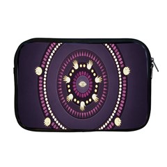 Mandalarium Hires Hand Eye Purple Apple Macbook Pro 17  Zipper Case by Mariart