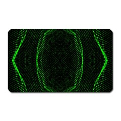 Green Foam Waves Polygon Animation Kaleida Motion Magnet (rectangular) by Mariart