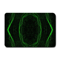 Green Foam Waves Polygon Animation Kaleida Motion Small Doormat  by Mariart