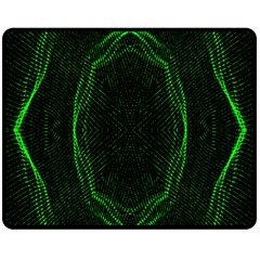 Green Foam Waves Polygon Animation Kaleida Motion Fleece Blanket (medium)  by Mariart