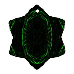 Green Foam Waves Polygon Animation Kaleida Motion Ornament (snowflake) by Mariart