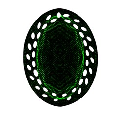 Green Foam Waves Polygon Animation Kaleida Motion Ornament (oval Filigree) by Mariart