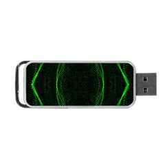 Green Foam Waves Polygon Animation Kaleida Motion Portable Usb Flash (two Sides)