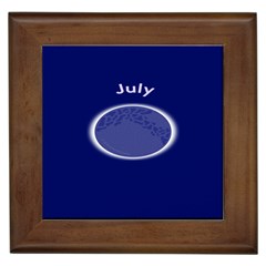 Moon July Blue Space Framed Tiles by Mariart