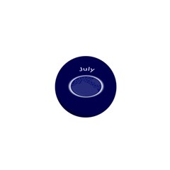 Moon July Blue Space 1  Mini Magnets