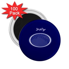 Moon July Blue Space 2 25  Magnets (100 Pack) 