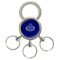 Moon July Blue Space 3-ring Key Chains