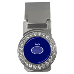 Moon July Blue Space Money Clips (cz)  by Mariart