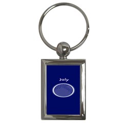 Moon July Blue Space Key Chains (rectangle)  by Mariart