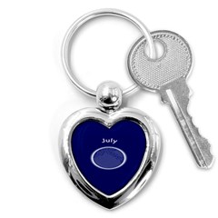 Moon July Blue Space Key Chains (heart) 