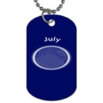 Moon July Blue Space Dog Tag (One Side) Front