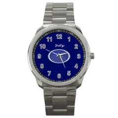 Moon July Blue Space Sport Metal Watch