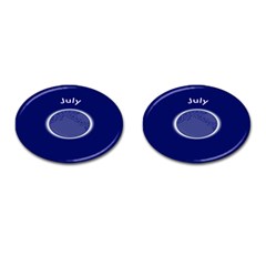 Moon July Blue Space Cufflinks (oval)