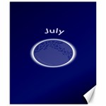 Moon July Blue Space Canvas 8  x 10  8.15 x9.66  Canvas - 1