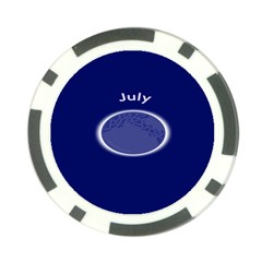 Moon July Blue Space Poker Chip Card Guard by Mariart