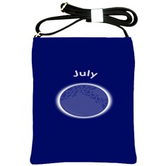 Moon July Blue Space Shoulder Sling Bags by Mariart