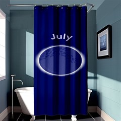 Moon July Blue Space Shower Curtain 36  X 72  (stall)  by Mariart