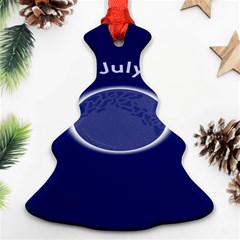 Moon July Blue Space Ornament (christmas Tree) 