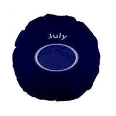 Moon July Blue Space Standard 15  Premium Round Cushions by Mariart